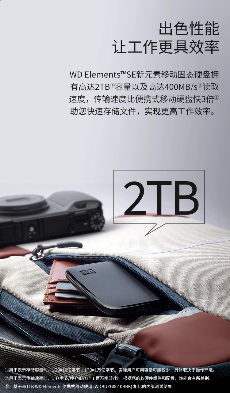 图片[4]-西部数据(WD) 1TB 移动固态硬盘（PSSD）Elements SE新元素 SSD 便携迷你存储-梦楠分享