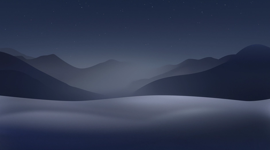 苹果 风景 夜晚 夜景 山脉 极简主义 星星 天空 简约 4K壁纸 3840X2160 / 3.15 MB