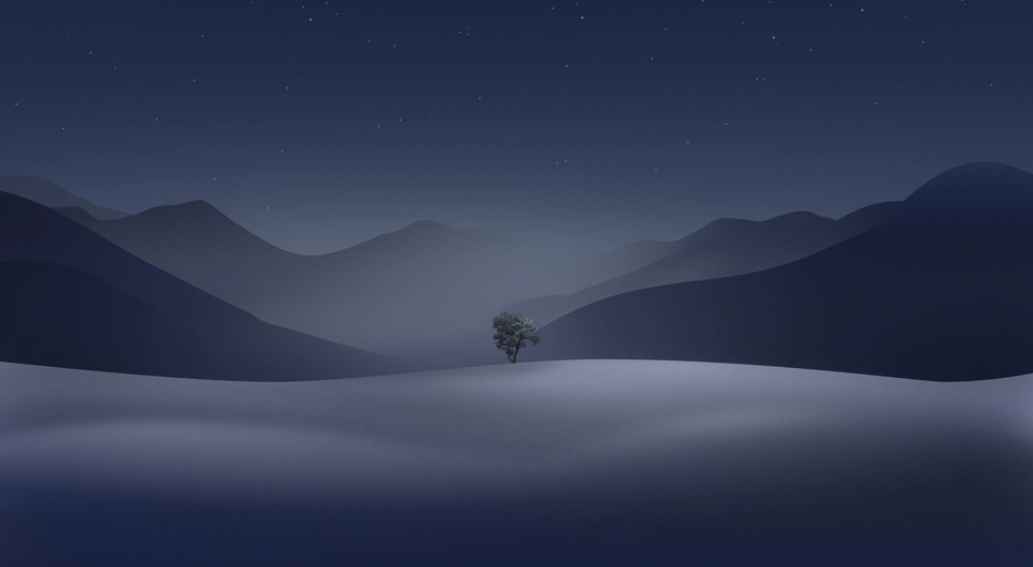 图片[2]-苹果 风景 夜晚 夜景 山脉 极简主义 星星 天空 简约 4K壁纸 3840X2160 / 3.15 MB-梦楠分享