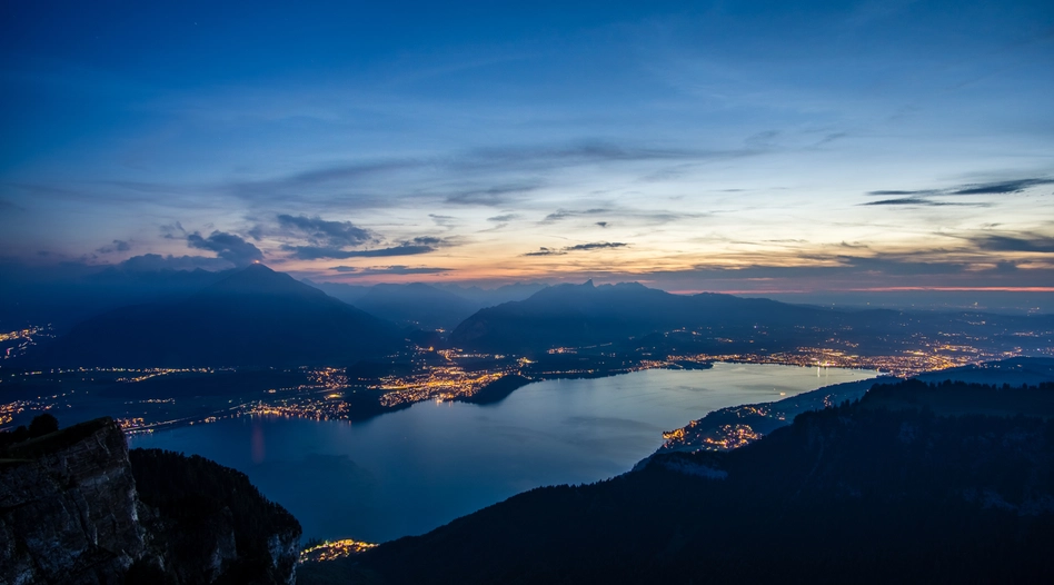 城市灯光 天空 日落 河流 4K风景壁纸 3840X2160