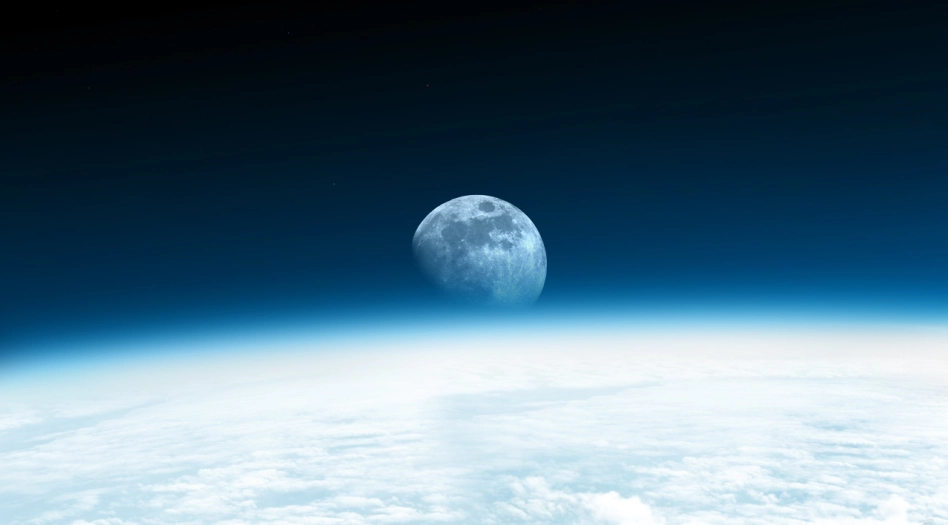 星球 地球 太空 蓝白背景 极简 3840X2160 / 6.80MB