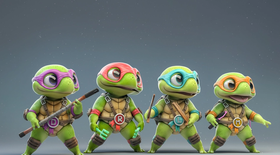 忍者神龟 极简背景 3840X2160 / 10.90MB