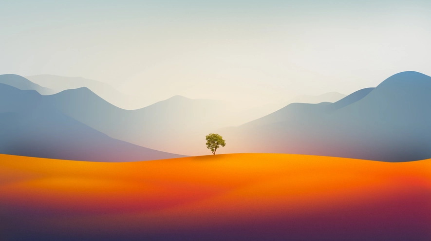 极简壁纸 山峰 树 6016X3385 / 7.12MB